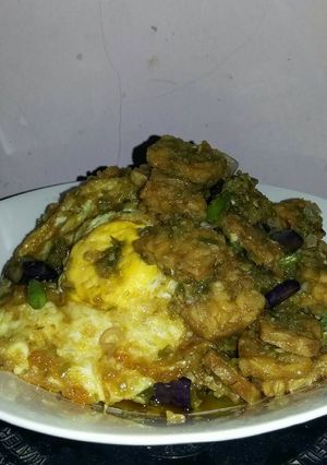 Foto resep Balado ijo (telur terung tempe)