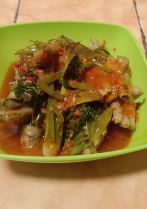 Foto resep Plencing kangkung + ceker