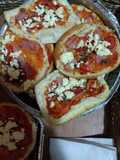 Pizza con base de pan