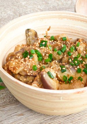 Une photo de Salade d'aubergines à la coréenne