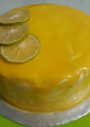 Foto resep Lime cake with blueberry custard filling