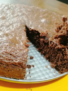 Una foto de Brownie con cacao