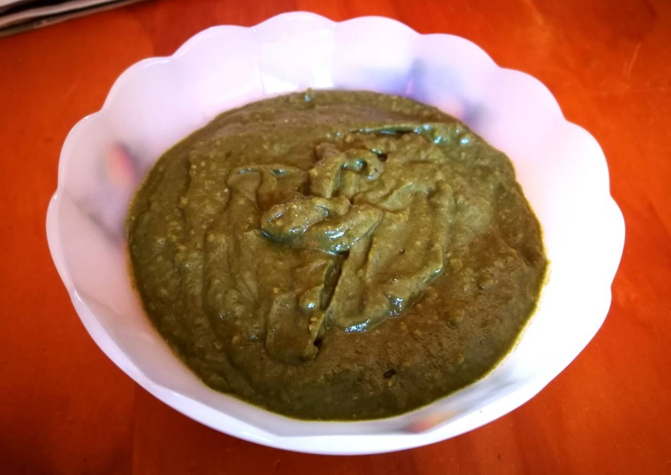 Puré de espinaca con arroz integral para pescado o carnes