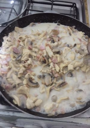 Una foto de Fajitas de pollo a la crema