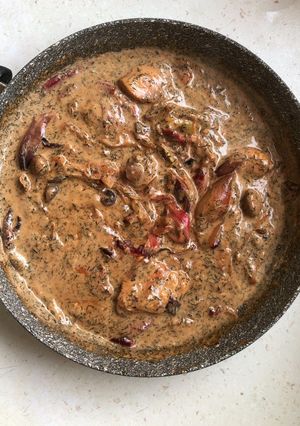 صورة لوصفة رز بالشبت و دجاج نباتي فيغن بالكريمه