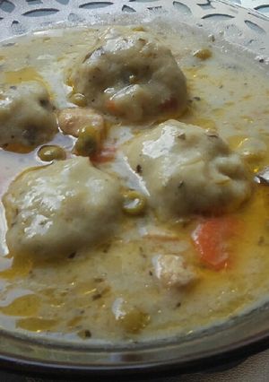 Húsleves zöldséges krumpligombóccal 🍜 👌 recept fotója