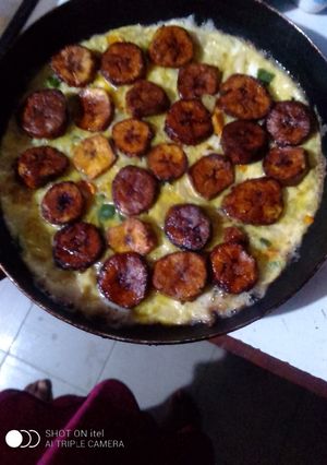 A picture of Scrambled plantation egg frittas.