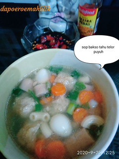 Foto resep Sop bakso tahu telor puyuh
