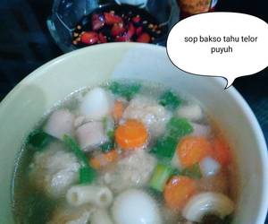 Masakan Populer Sop bakso tahu telor puyuh Enak Sederhana Masakan Populer Sop bakso tahu telor puyuh Enak Sederhana