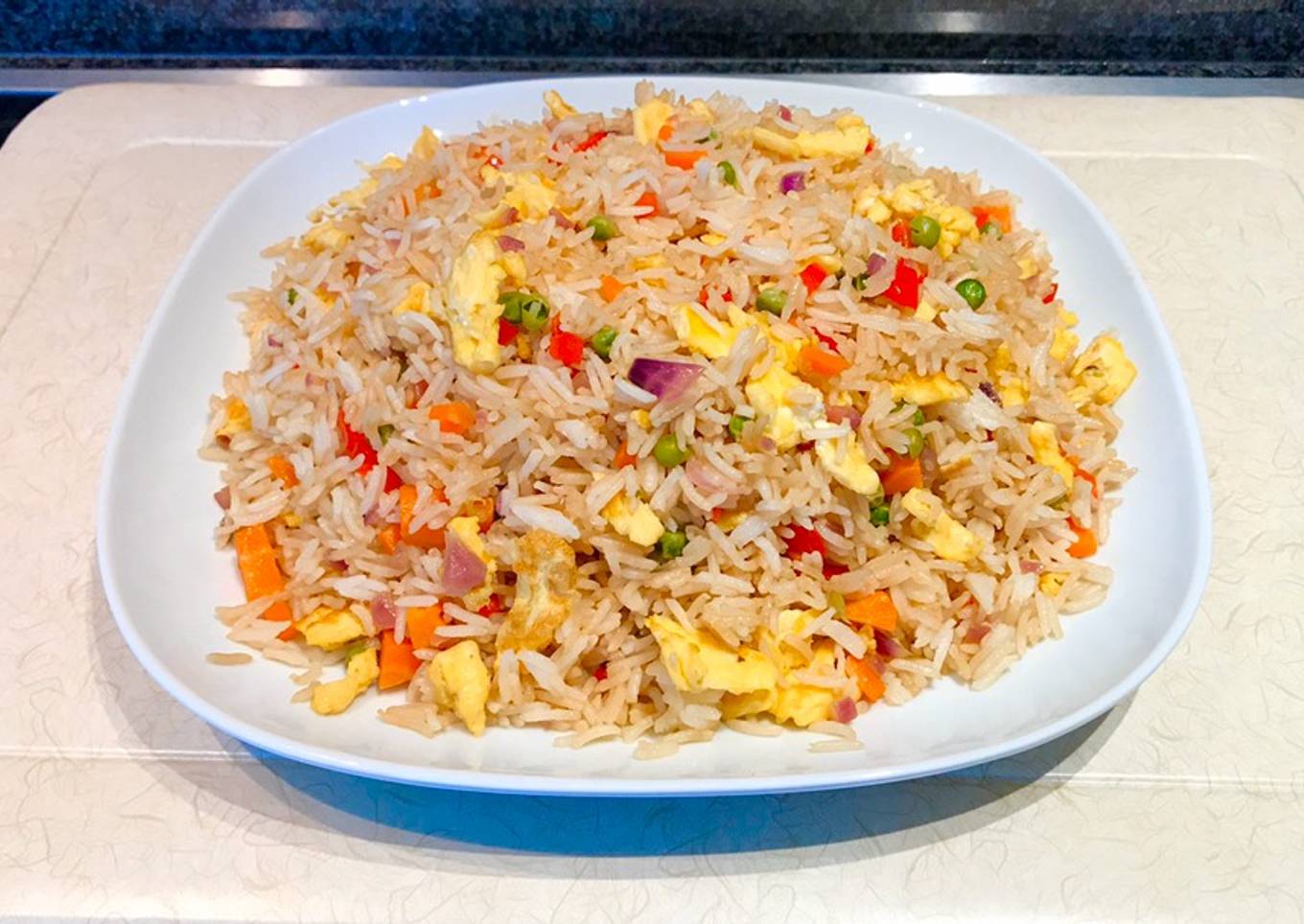 Chinese vegetables eggs rice 🍚
