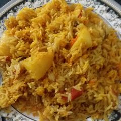 A picture of Aloo chawal.