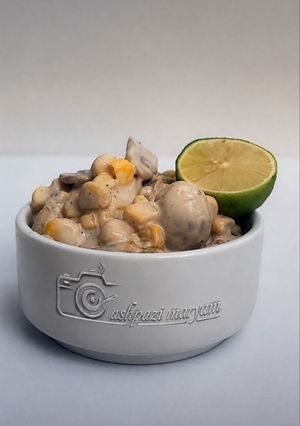 عکسی از دستور سالاد قارچ و ذرت 🌽🍄