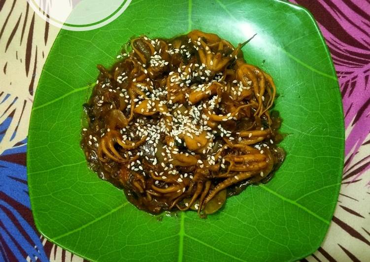 Resep 8 Nakji Bokkeum Gurita Pedas Manis Ala Korea Yang Gurih