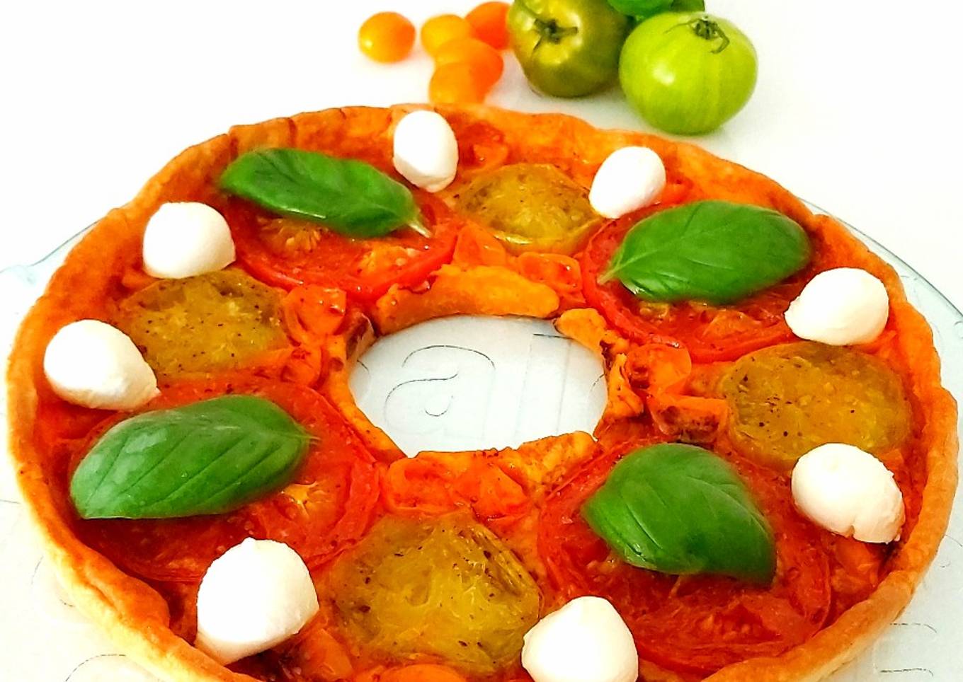 Tarte d'été tomates mozzarella