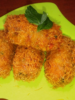 A picture of Indian Cheddar Cheese Croquettes.