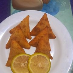 Tasty beef samosas A picture of Tasty beef samosas.