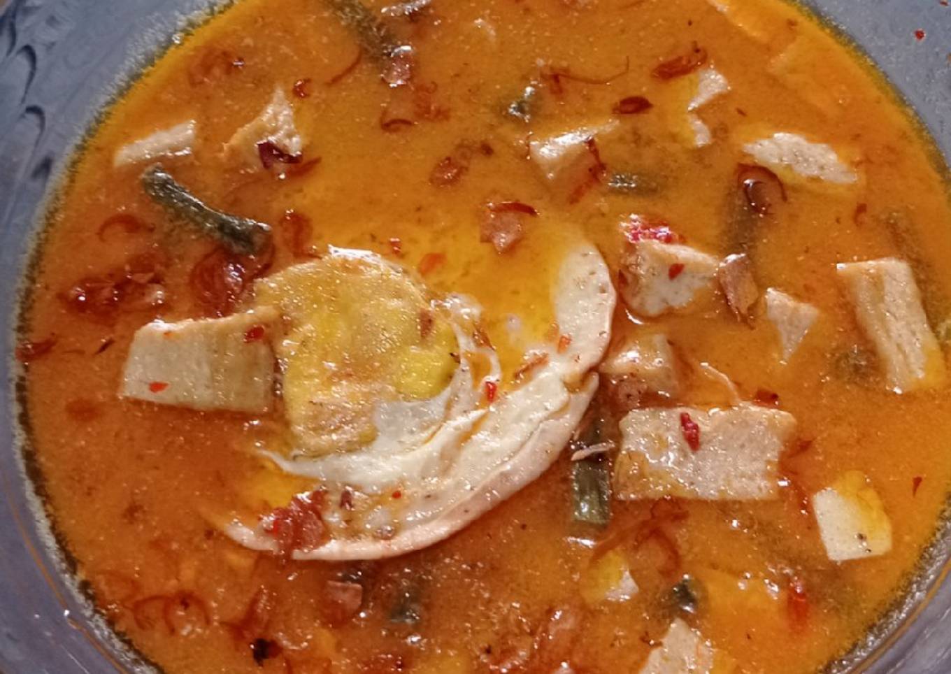 Kacang panjang + tahu kuah santan