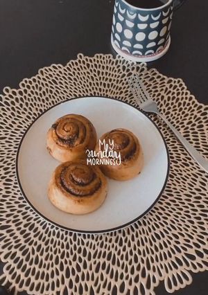 Hình của món Pillowy cinnamon rolls | Bánh quế mềm như gối 😋 #bepvangchallenge.