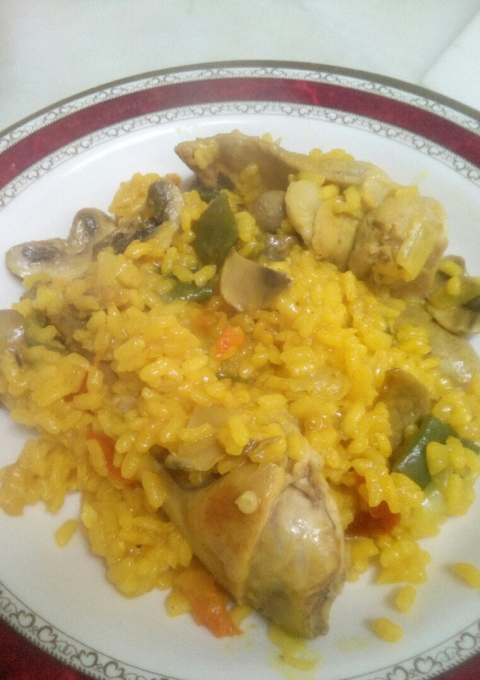 Una foto de Paella de conejo a mi manera