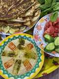 كباب مع الخبز العربي (عرايس)