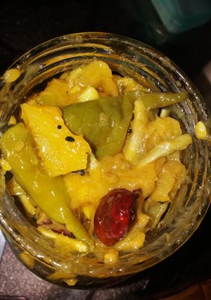 A picture of Kerri ka homemade achar.