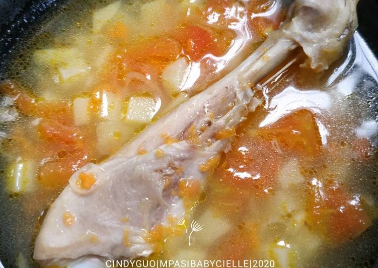 Resep: 88. MPASI 13+ Sup Ayam Wortel Tomat Kentang anti GTM yang Gurih