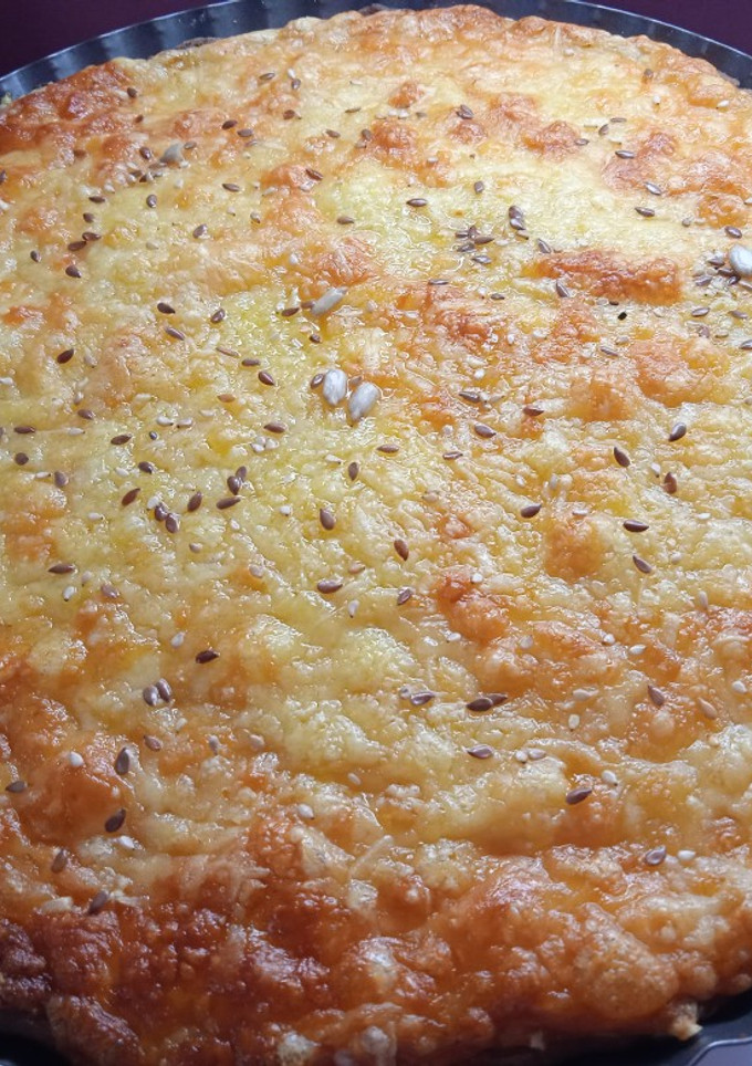 Una foto de Tarta de calabaza y queso de base integral