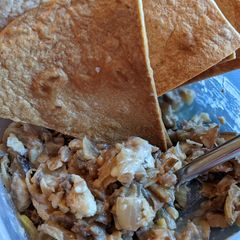 A picture of Chestnut onion dip.