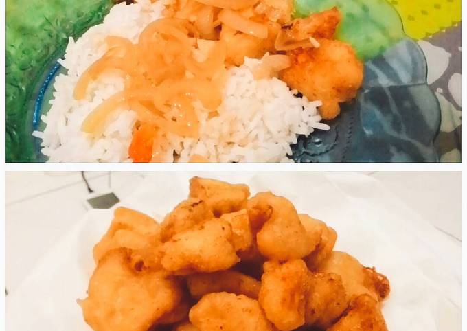 Chicken Popcorn Saos Teriyaki