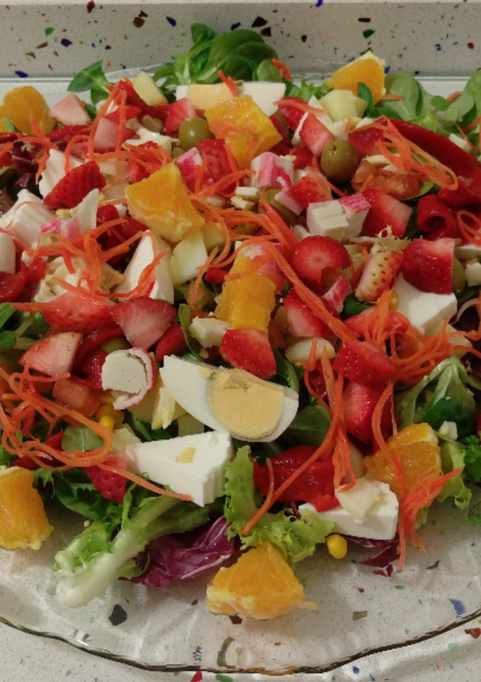 Una foto de Ensalada de cuatro frutas