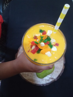 A picture of Mango milk shake.