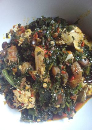 A picture of Vegetable soup.
