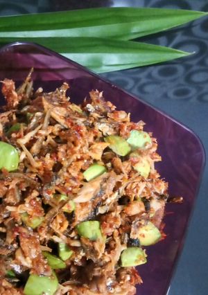 Foto resep Sambal tongkol suwir teri pete