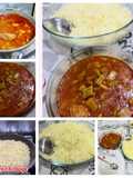 فاصوليا خضراء مع الارز