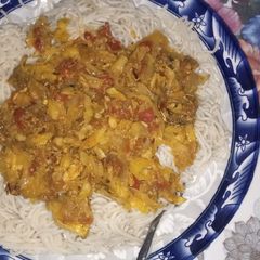 Smoked mackerel cabbage sauce A picture of Smoked mackerel cabbage sauce.
