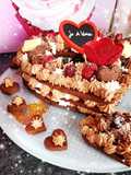 Crunchy Chocolate Heart Cake for Valentine's Day