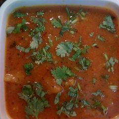A picture of Bhandara style aloo veg.
