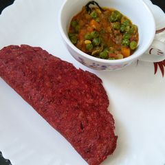 A picture of Beetroot parathas.