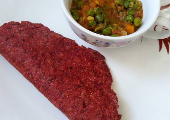 Beetroot parathas