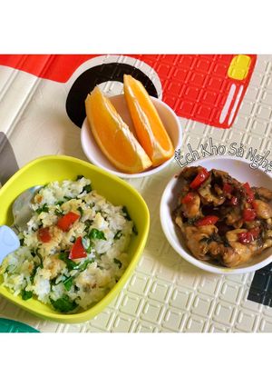 Hình của món Ếch Kho Sả Nghệ.
