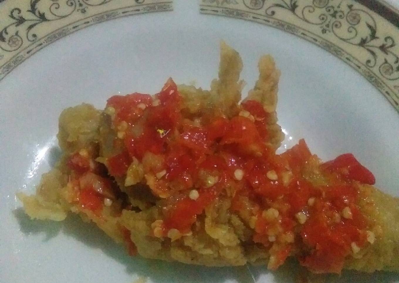 Ayam geprek sederhana tapi enak 😁