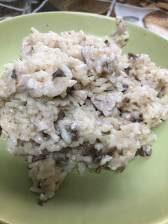 Una foto de Risotto de champis y pollo