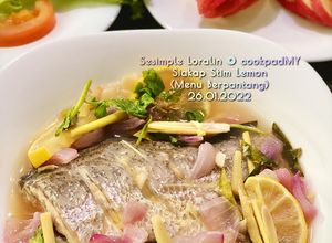 Gambar Menu Berpantang: Siakap Stim Lemon