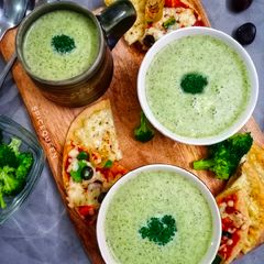 A picture of Cream of Broccoli Soup.