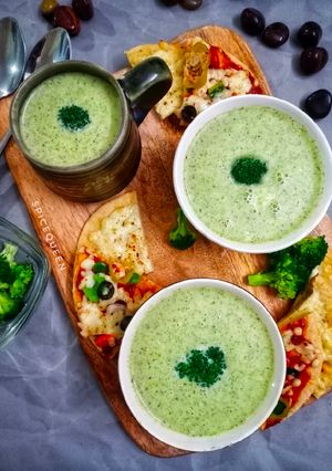 A picture of Cream of Broccoli Soup.