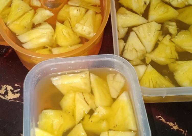Cara Bikin Jelly buaaah nanas untuk jualan
