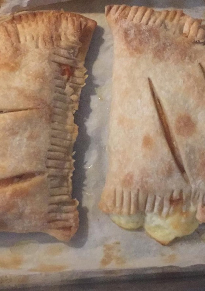 Una foto de Hojaldre de salmón y queso