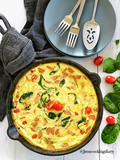 A picture of Sausage Spinach Frittata.