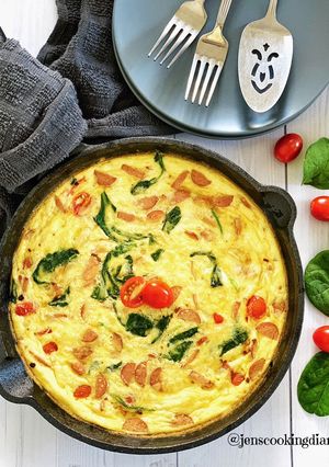 A picture of Sausage Spinach Frittata.