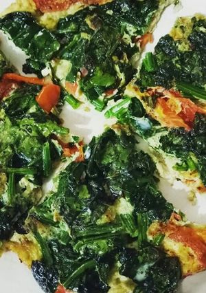 Foto resep Spinach Omelet (Dadar Bayam)